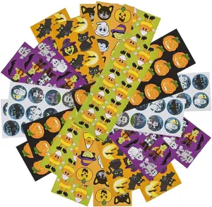 Assorted Halloween Stickers for Kids, 100 Sheets with 1200 Stickers, Great for Halloween Party Favors, Treats, Décor, Classroom Crafts, Goodie Bags, Scrapbook for Boys and Girls