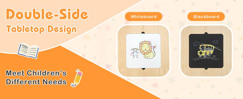 Costzon Kids Table and Chair Set, 3 in 1 Wooden Activity Table with Storage Space, Detachable Tabletop for Playroom, Nursery,Christmas Festival Gift Black Friday Cyber Monday Costzon Kids Table and Chair Set, 3 in 1 Wooden Activity Table with Storage Space, Detachable Tabletop for Playroom, Nursery,Christmas Festival Gift Black Friday Cyber Monday