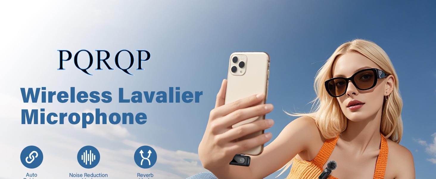 Wireless Lavalier Microphone Dual Set – Plug & Play Clip-on Mic with Auto Pairing, Magnetic Mount, Noise Cancelling, for iPhone, Android, USB-C Devices, YouTube, Podcast & Video Recording