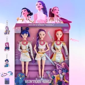 Kpop Dolls 11.5 Inch 12 Joints Movable Anime Action Figures,  Rumi/Mira/Zoey Music and lighting Collectibles |Desk Display Playable Dolls, K-pop IdolMerch Gift for Fans & Kids-desk Display