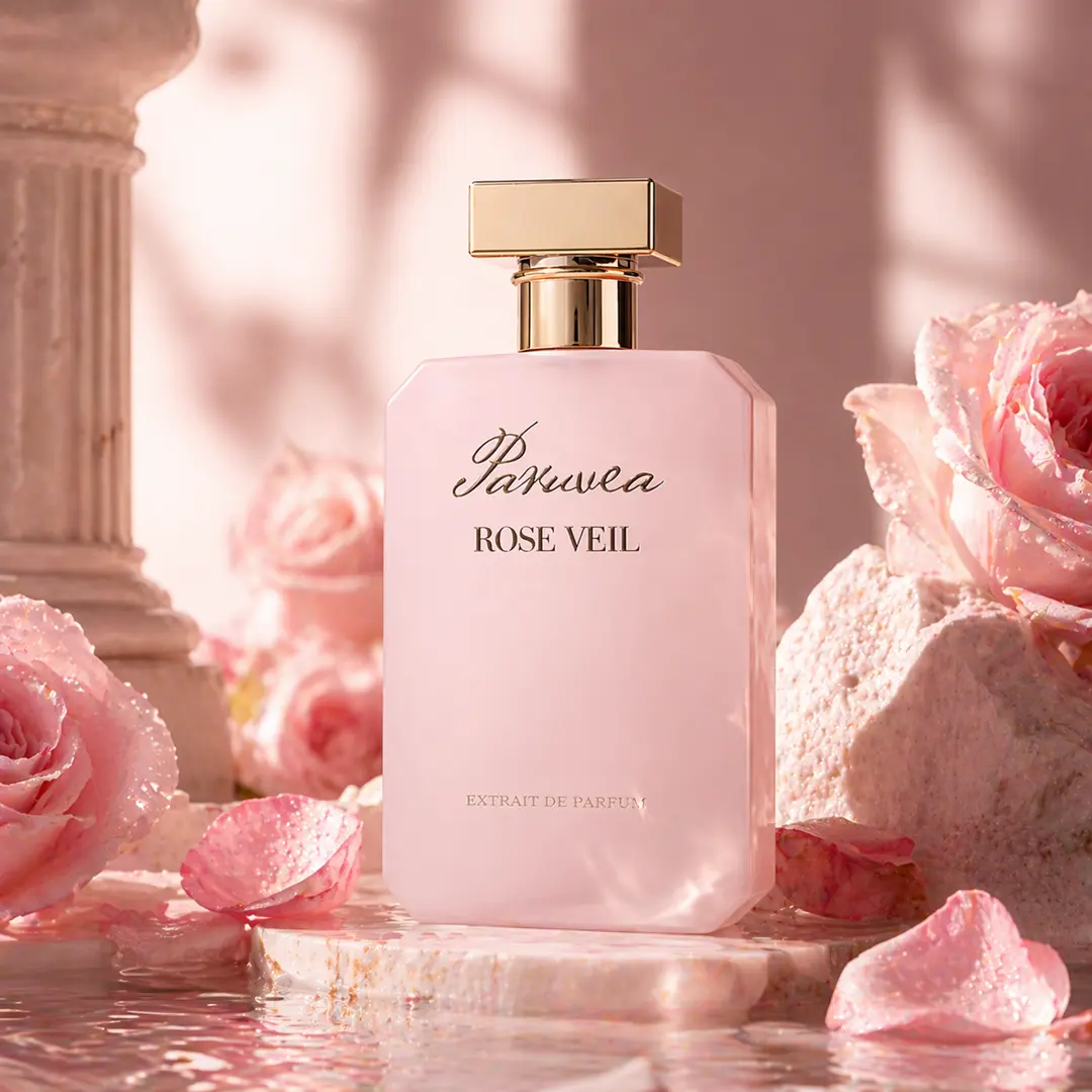 Paruvea Rose Veil Extrait De Parfum | Rose Lychee Peony Perfume for Women | Romantic Floral Vanilla Scent | Elegant Long Lasting Feminine Fragrance 100ml (3.4 fl oz),#backtoschool