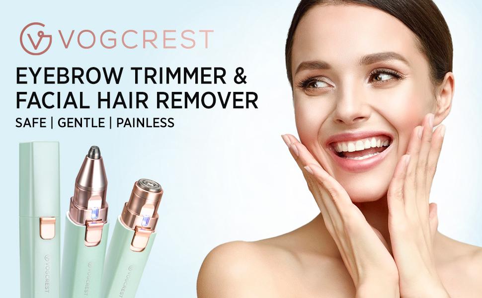 Eyebrow-Facial Hair Remover Women: Portable 2 in 1 Electric Shaver and Facial Trimmer - Rechargeable Eyebrow Lips Body Facial Razor Comfort
