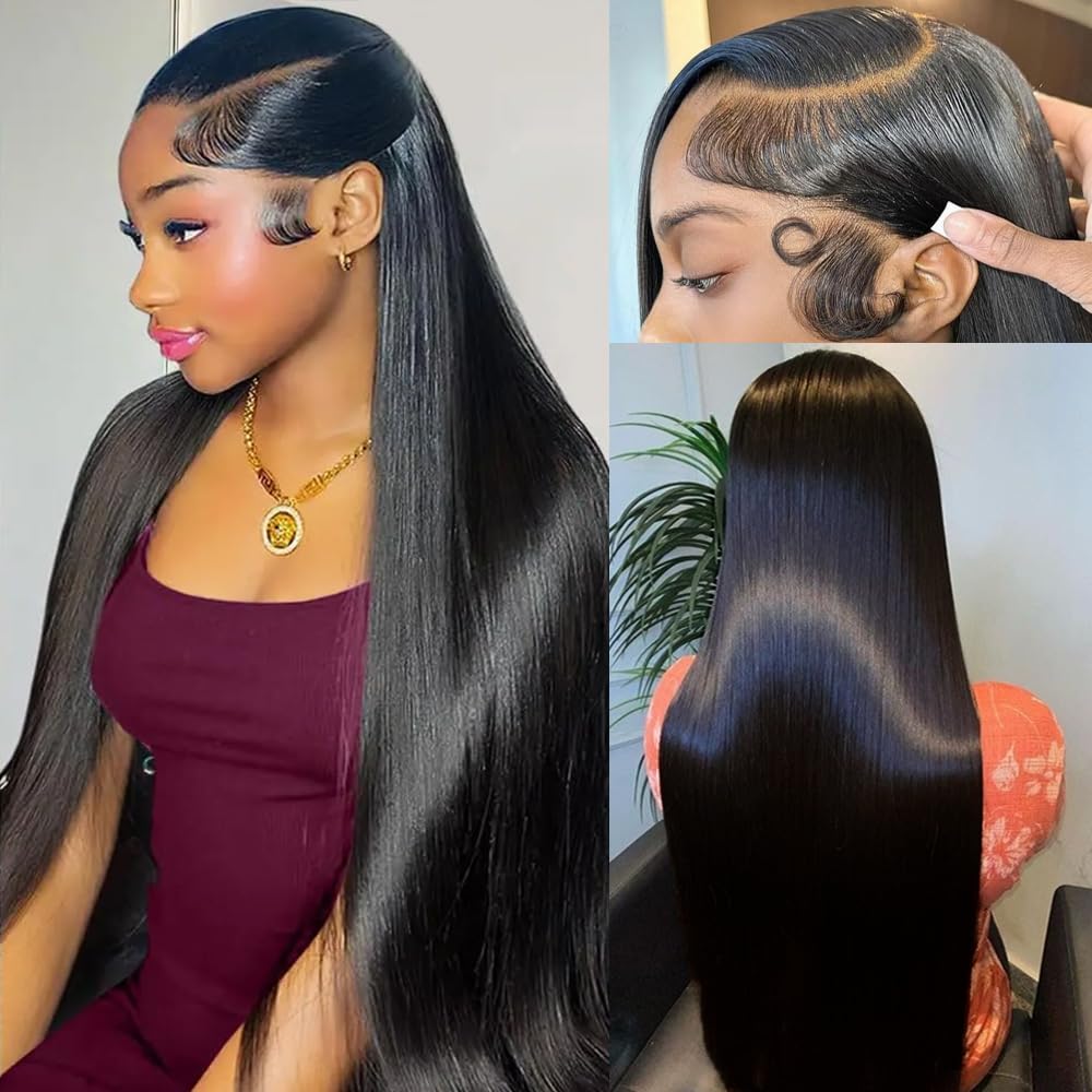 Bling Hair Bone Straight 13x4 13x6 Lace Wig Human Hair Pre plucked HD Lace Wig Human Hair Wigs Silky Straight Lace Frontal Wig For Women SpringStatements