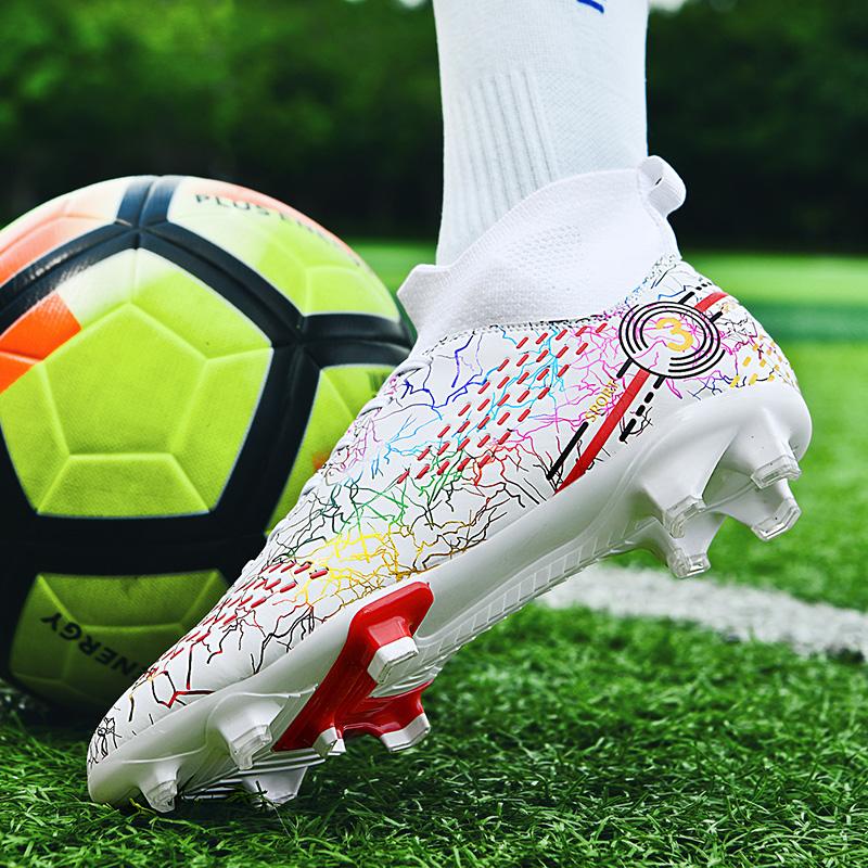 Unisex Ombre Pattern Lace-up Front Football ShoesAnti-slip Breathable Long Studs Soccer Shoes,Soccer Cleats, Football Cleats, Summer TrainingSneakers for Training Match Practice