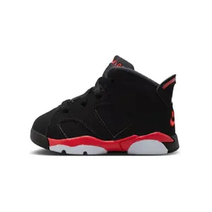 Toddler's Jordan 6 Retro "Infrared Salesman" Black/Lt Crimson (IQ1280 001)