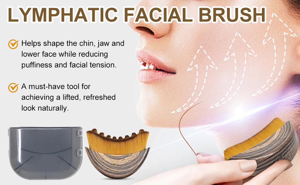 Lymphatic Contour Face Brush, Lymphatic Brush Set – 1 Brush With Box, Contour Face Brush For Lymphatic Drainage, Lymphatic Drainage Massager, Ergonomically Designed To Fit The Skin Precisely