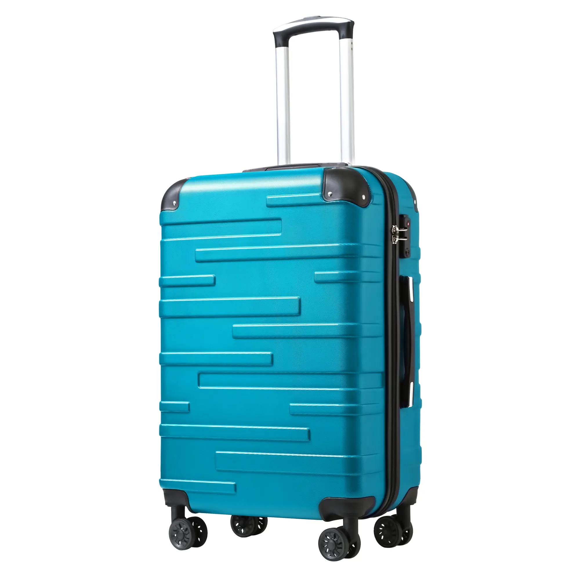 Coolife 24" Checked Luggage, Lightweight ABS Hardside Suitcase with 360° Silent Spinner Wheels, TSA Lock & YKK Zippers, Adjustable Aluminum Handle, Medium Travel Luggage for Week-Long Trips & Vacations