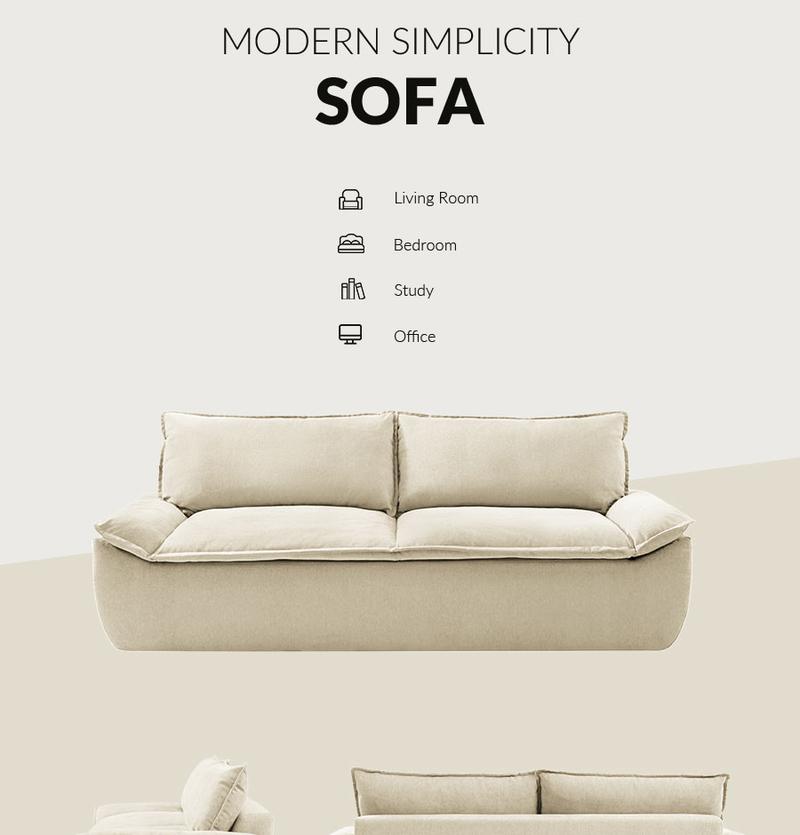 Hulala Anorea Effortless Mobility and Boneless Sofa, Modern Design with Elegant Details, Comfortable All-Foam Construction, Compressed Packaging Hulala Anorea Effortless Mobility and Boneless Sofa, Modern Design with Elegant Details, Comfortable All-Foam Construction, Compressed Packaging