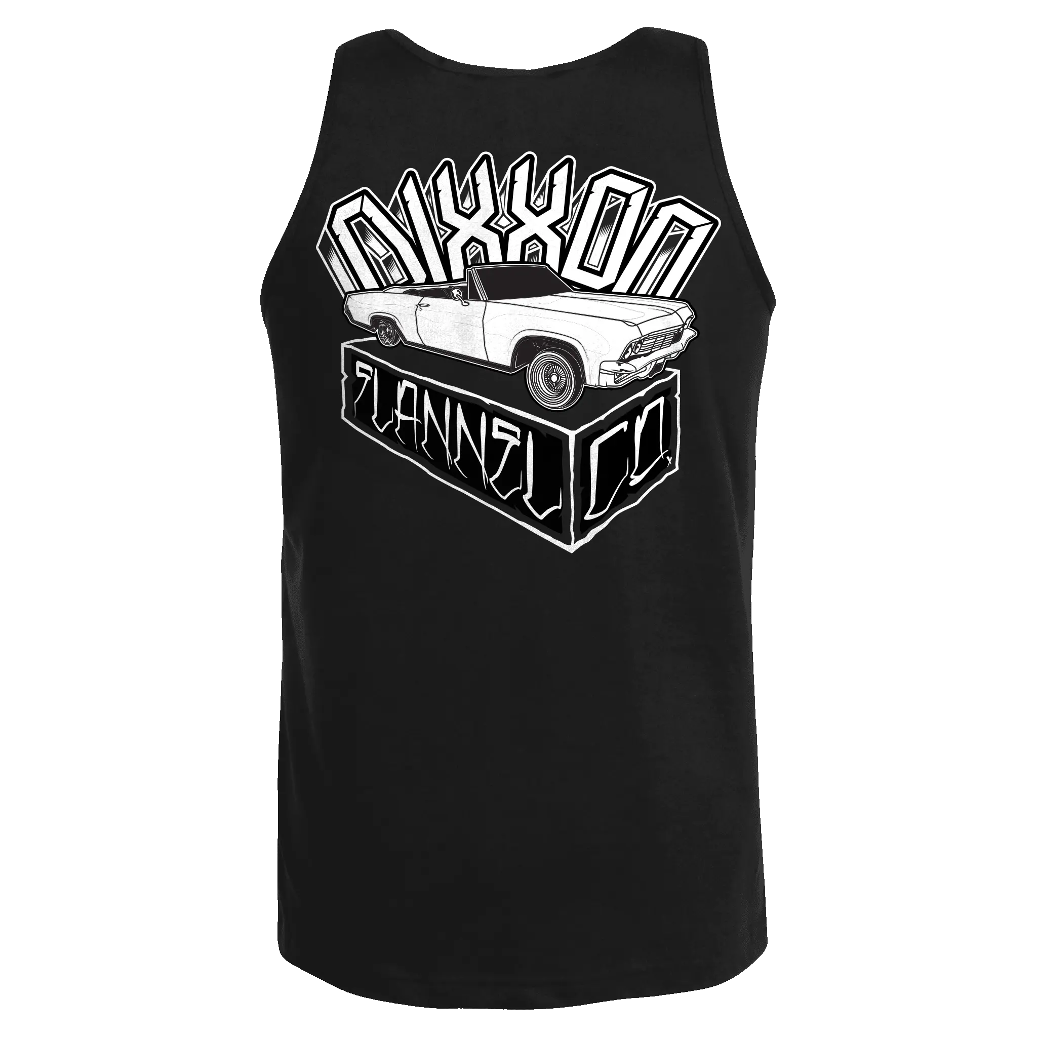 White Block Tank - Black