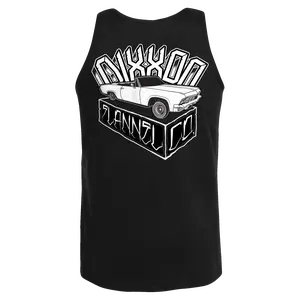 White Block Tank - Black