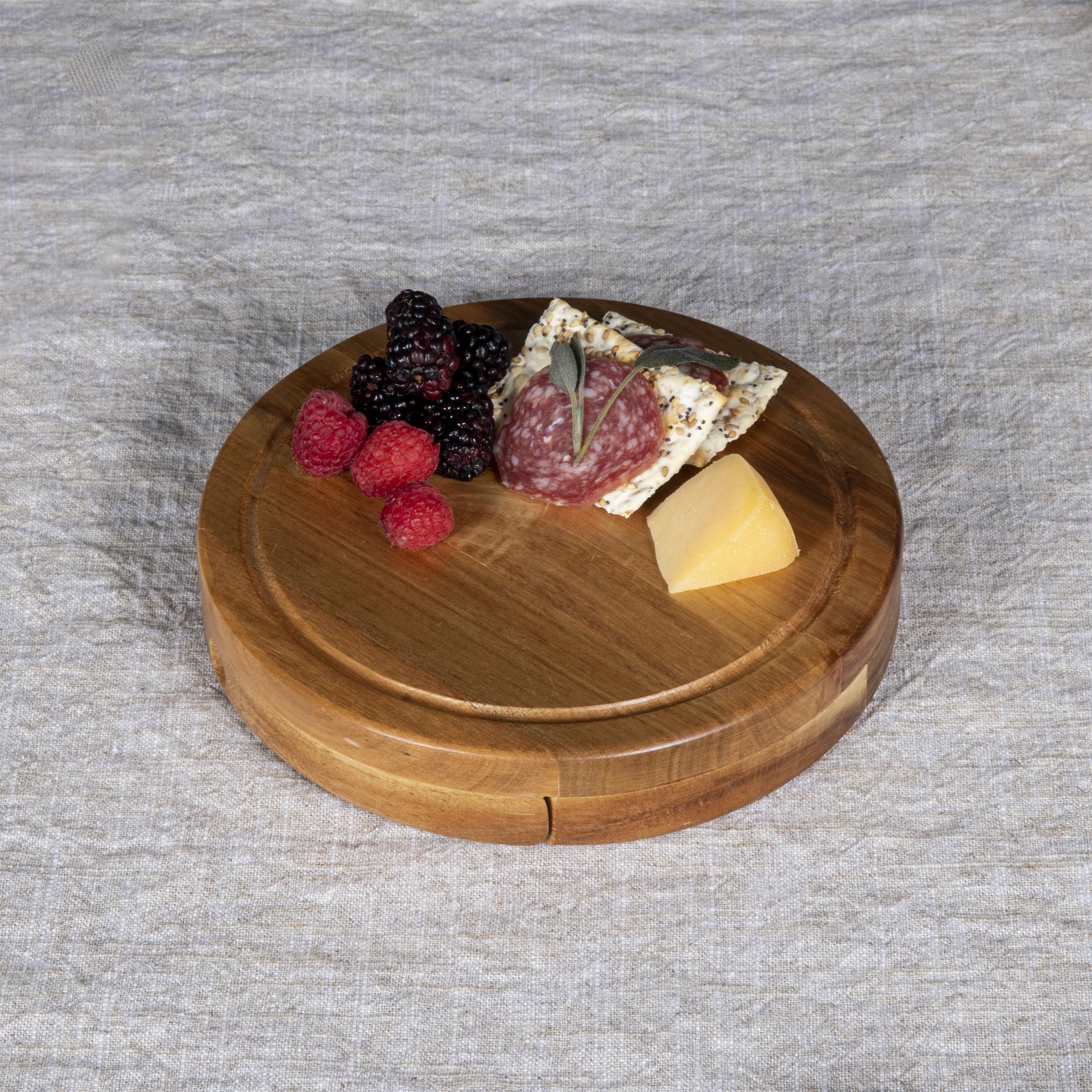 Acacia Brie Cheese Cutting Board & Tools Set, (Acacia Wood)