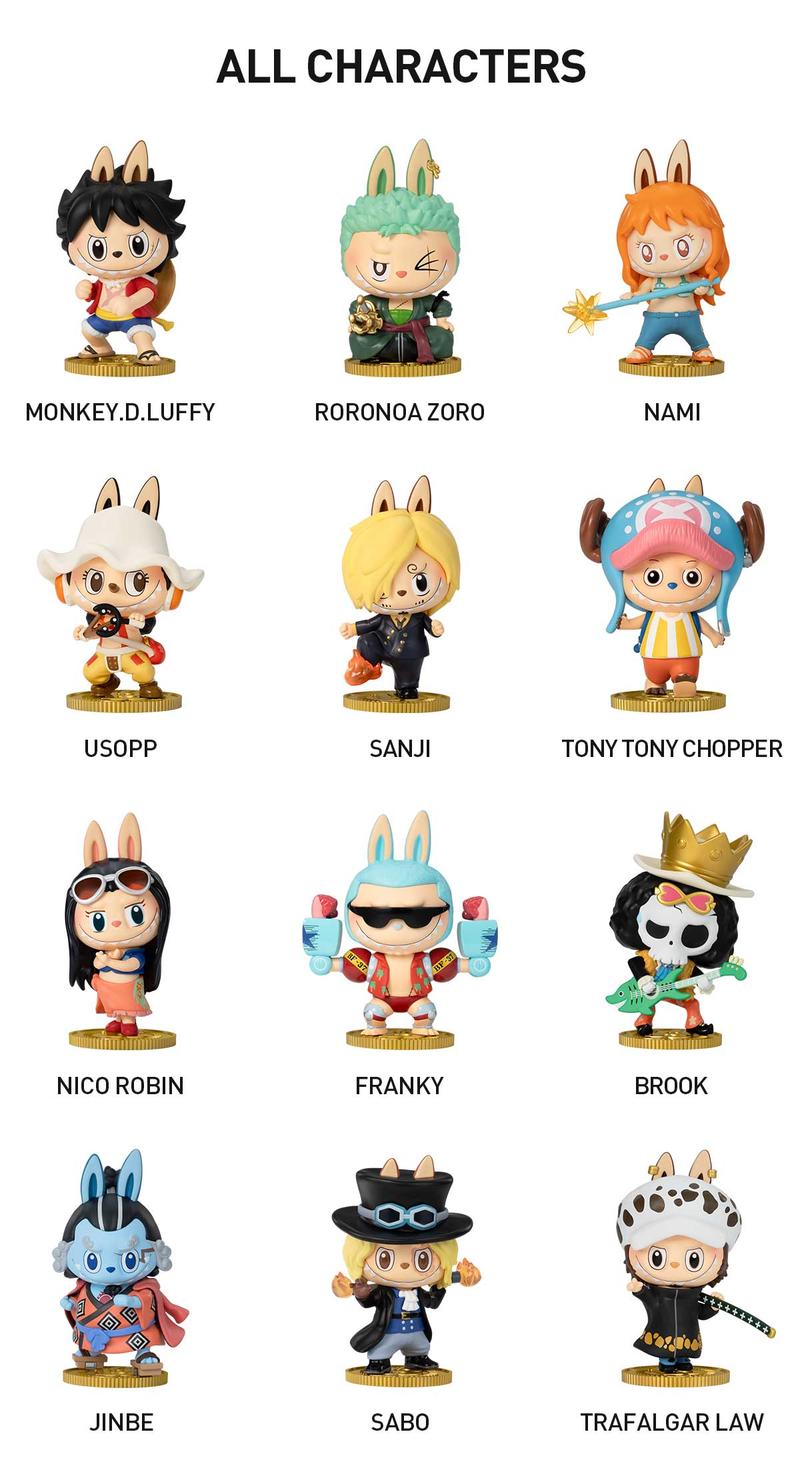 POP MART THE MONSTERS × One Piece Series Figures, Labubu Collectible Toys, Valentine’s Day Gifts