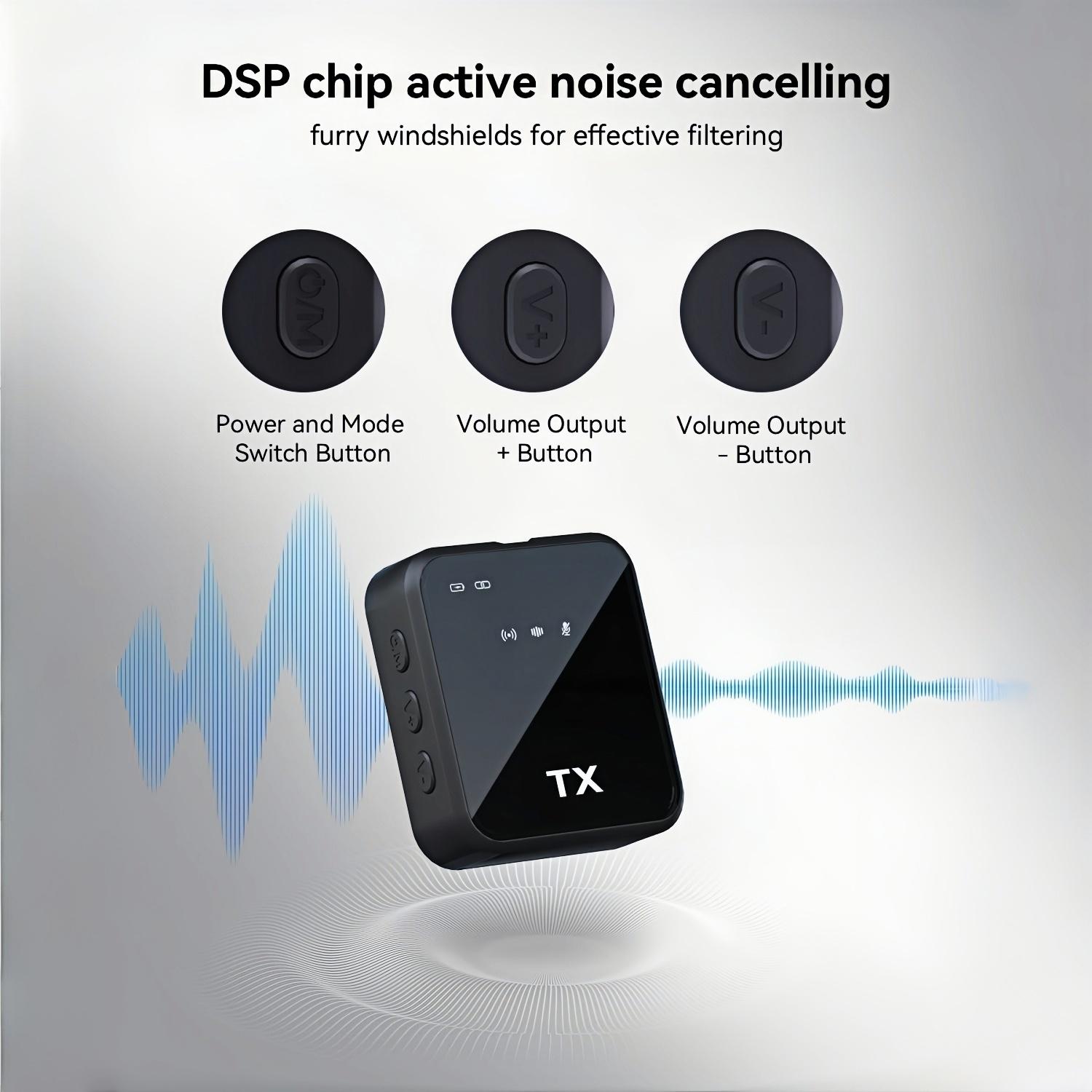 3-in-1 Wireless Lavalier Microphone,for iPhone/Android/Camera, Up to 328ft Transmission, Up to 18H Battery, Mini Microphone for Record Interview, Vlogs, YouTube