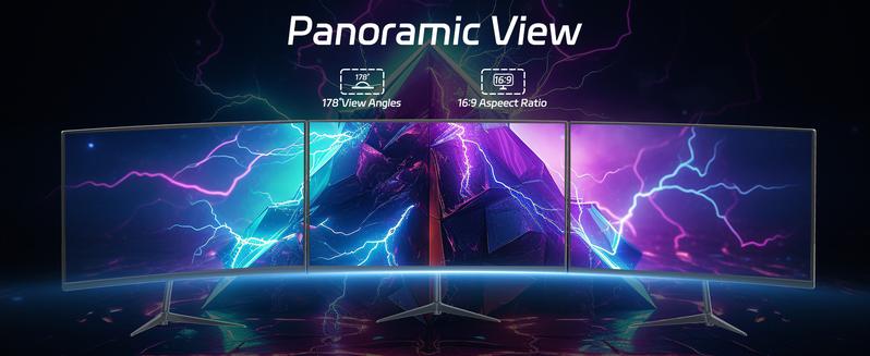 Neo 24” Micro-Curved 180Hz Gaming Monitor – FHD IPS Display, 1ms Response, FreeSync, HDR, HDMI/DP, Speakers, VESA Mount