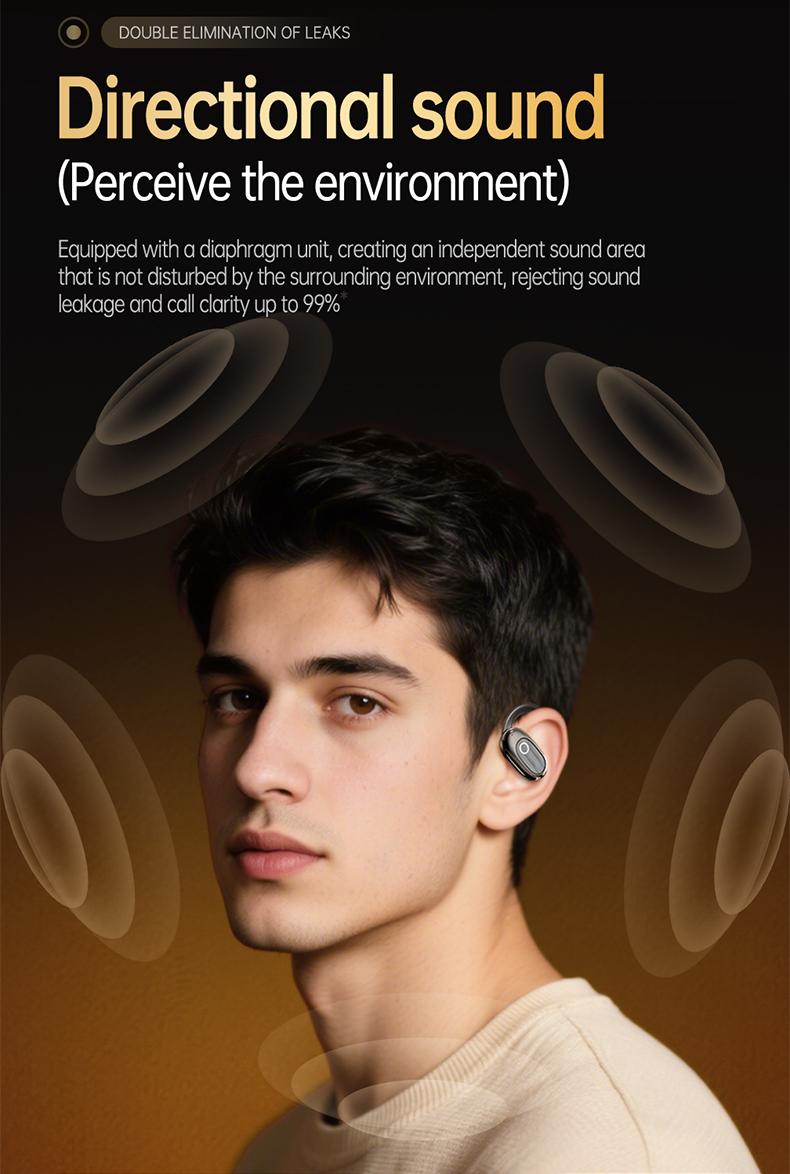 Acer OHR553 Wireless Open-Ear Headphone, Fashionable Earbuds, Wireless Gaming Earphones, HIFI Sound Quality Music Headset for Gaming Travel Sports Built-in Mic, Electronic Audio & Video Black