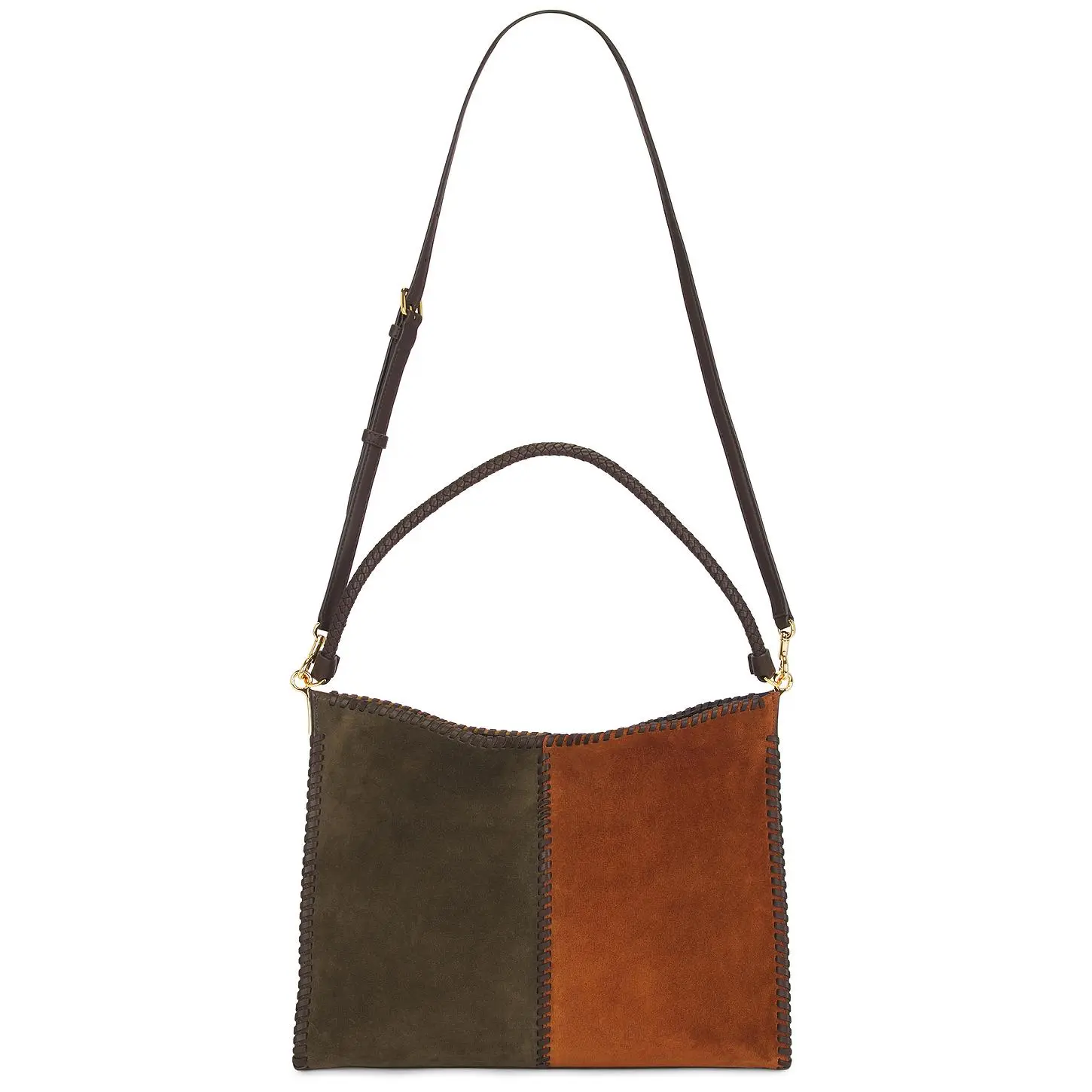 Veronica Beard Colorblock Vida Bag in Cypress