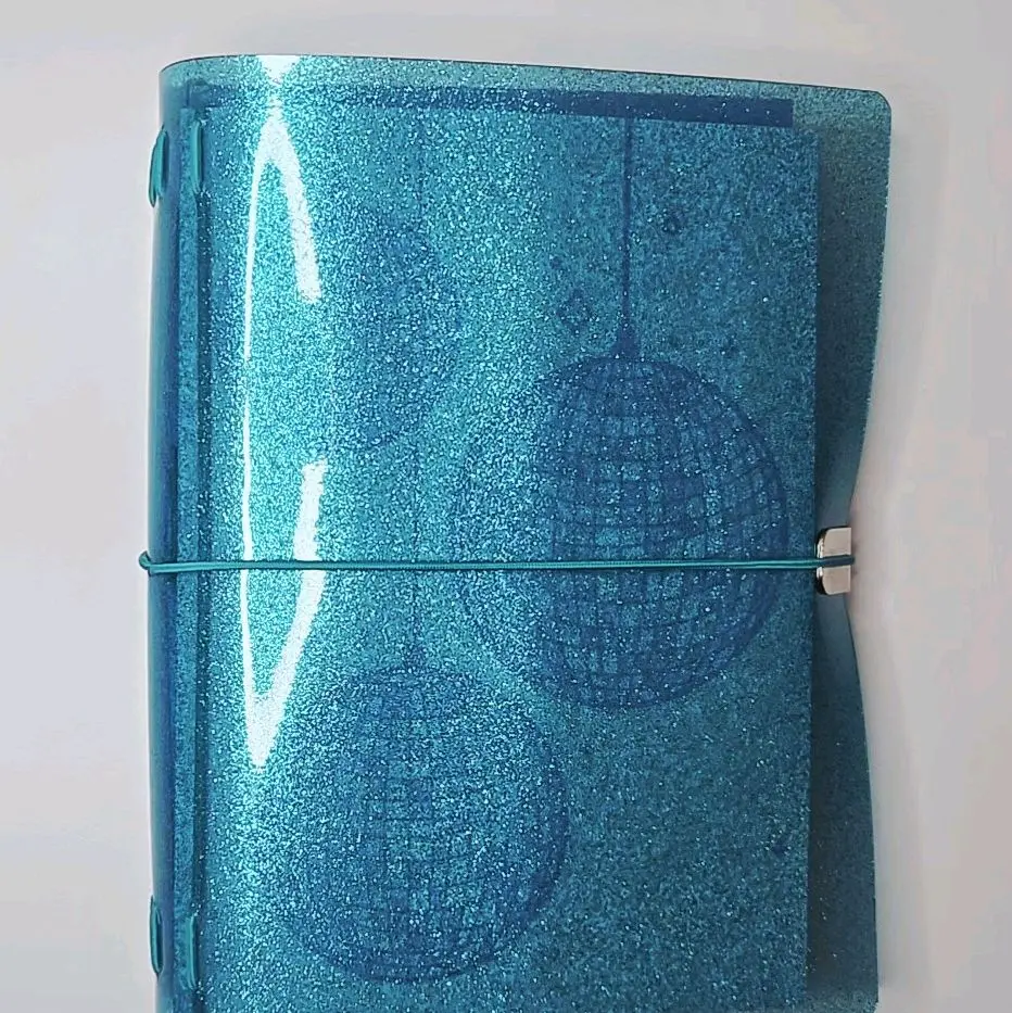 Teal Jelly Glitter Vinyl Cover