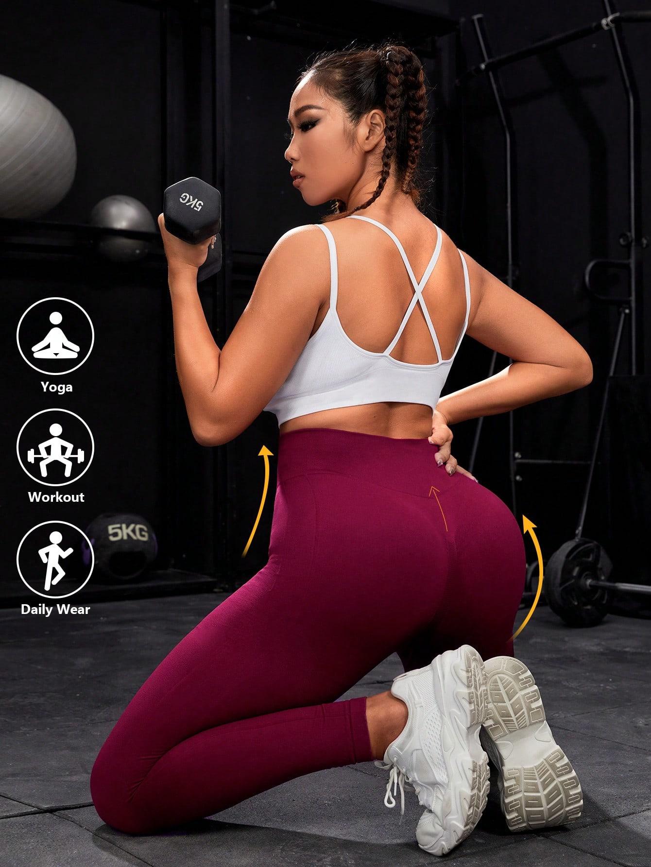 SUOVADUN CK002 Women's High-Waist Seamless Yoga Leggings Quick Dry, Stretchy Activewear Pants for Fitness Workout Casual Attire Athletic Stretchable Athleisure Style Bottoms