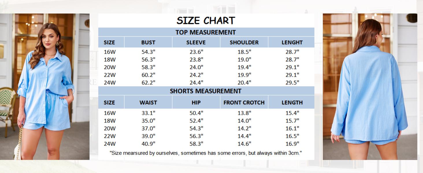 Plus Size Women's 2 Piece Outfits Cotton Linen Shirt and Drawstring Shorts Set Summer Tracksuits 2025#US 2025 Deals for You Days Plus Size Women's 2 Piece Outfits Cotton Linen Shirt and Drawstring Shorts Set Summer Tracksuits 2025#US 2025 Deals for You Days