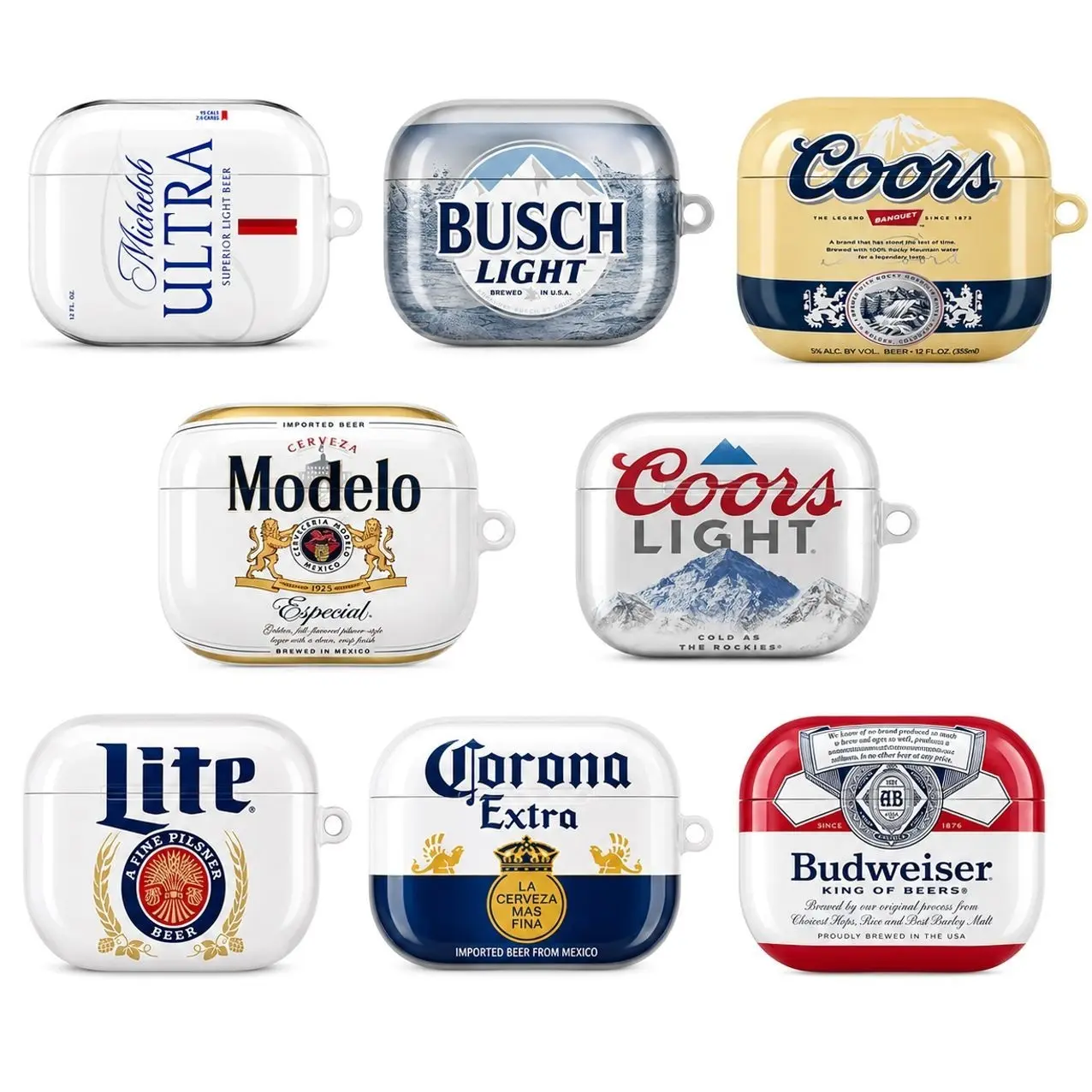 8 Styles Beer Airpods Case - Rugged  Shockproof Protection for AirPods Pro 1 2 3 , Airpod 1 2 3 4 Aesthetic Air Pods Case Cover Protective