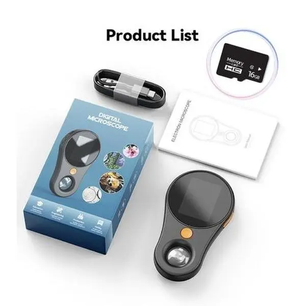 1080P 500X Digital Microscope with 2-in Screen Video Display, 16x Magnifying Tool for Collecting, All Ages Office & School Educational Supplies Microscopes