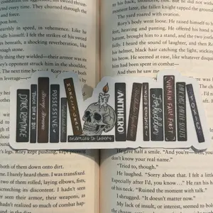 Dark Romance Bookshelf Die Cut Bookmark | Handmade Laminated Trope Bookmark