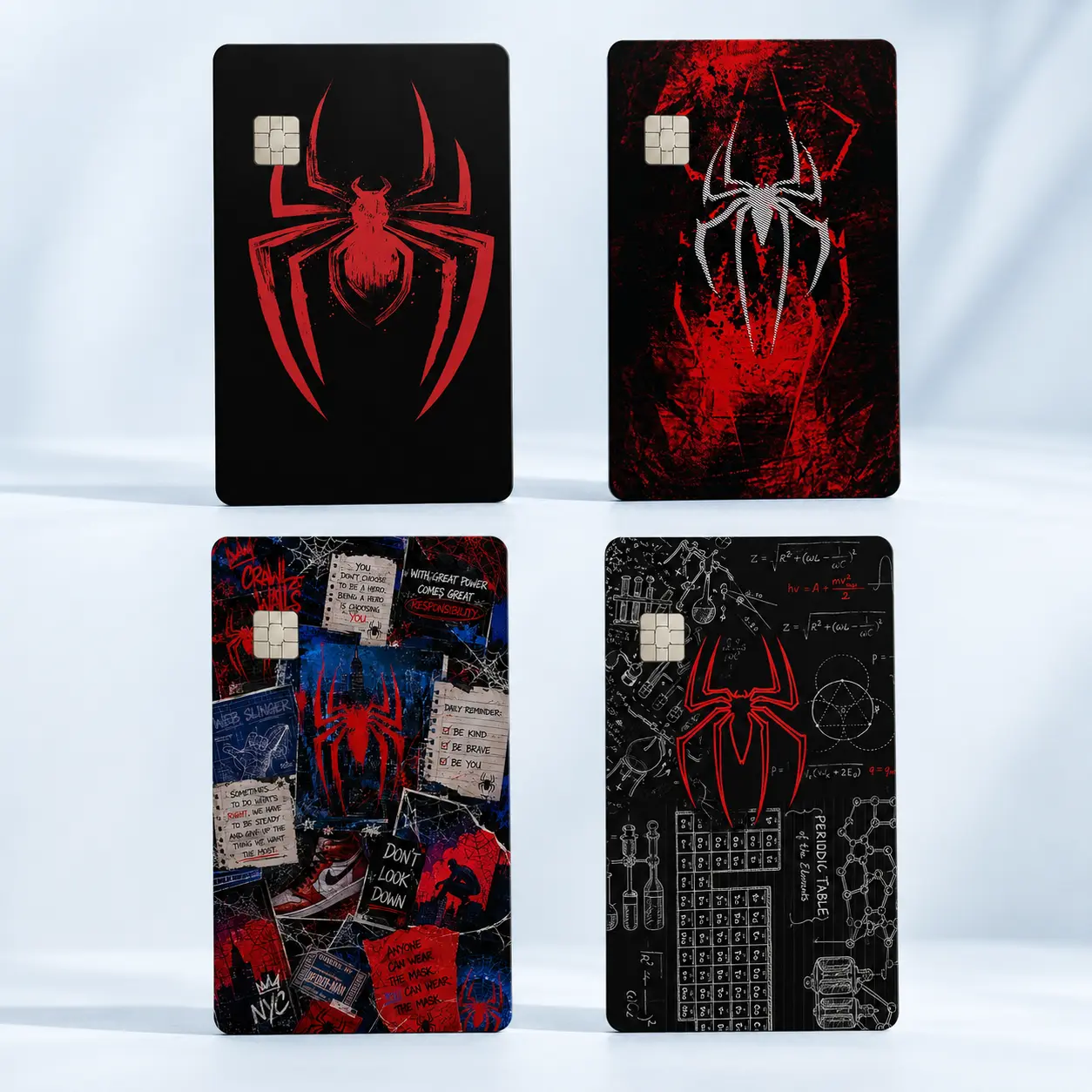 Spider Hero Card Skin Sticker – Web Crawler Superhero Aesthetic Waterproof Vinyl Cover for Debit/Credit Card