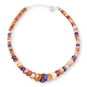 Mine Finds by Jay King Sterling Silver Multicolor Spiny Oyster Shell 18" Necklace