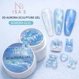Molding gel Nails Aurora Blue