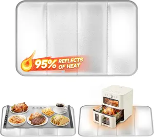 Heat Resistant Mat for Countertop 15.7x23.6 inch –Kitchen Counter Protector Reflects Up to 95% Heat, For Food Warming Mats, Air Fryer, Coffee Maker, Toaster Oven, Waterproof & Oil-Resistant