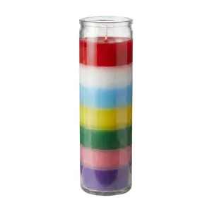 7 Color 7-Day Chakra Jar Candle — Rainbow Layered Ritual Candle