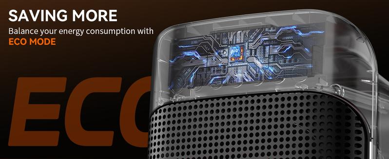 YASHE Space Heater, 1500W Portable Electric Heater for Indoor Use with Thermostat, 75° Oscillation, Digital Display, Remote Control, ECO Mode, Fast Ceramic Heating for Home, Office, Bedroom station