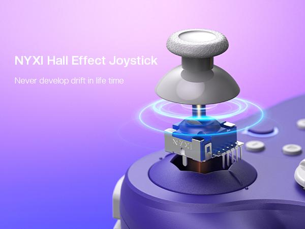 NYXI Warrior Purple Wireless Gaming Controller for Switch / PC / Mobile – Bluetooth Gamepad with Back Buttons & Vibration