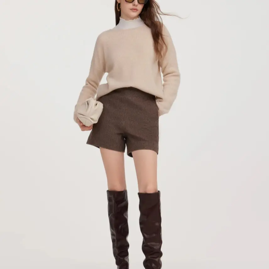 GOELIA 100% Washable Wool Women Shorts for Ladies