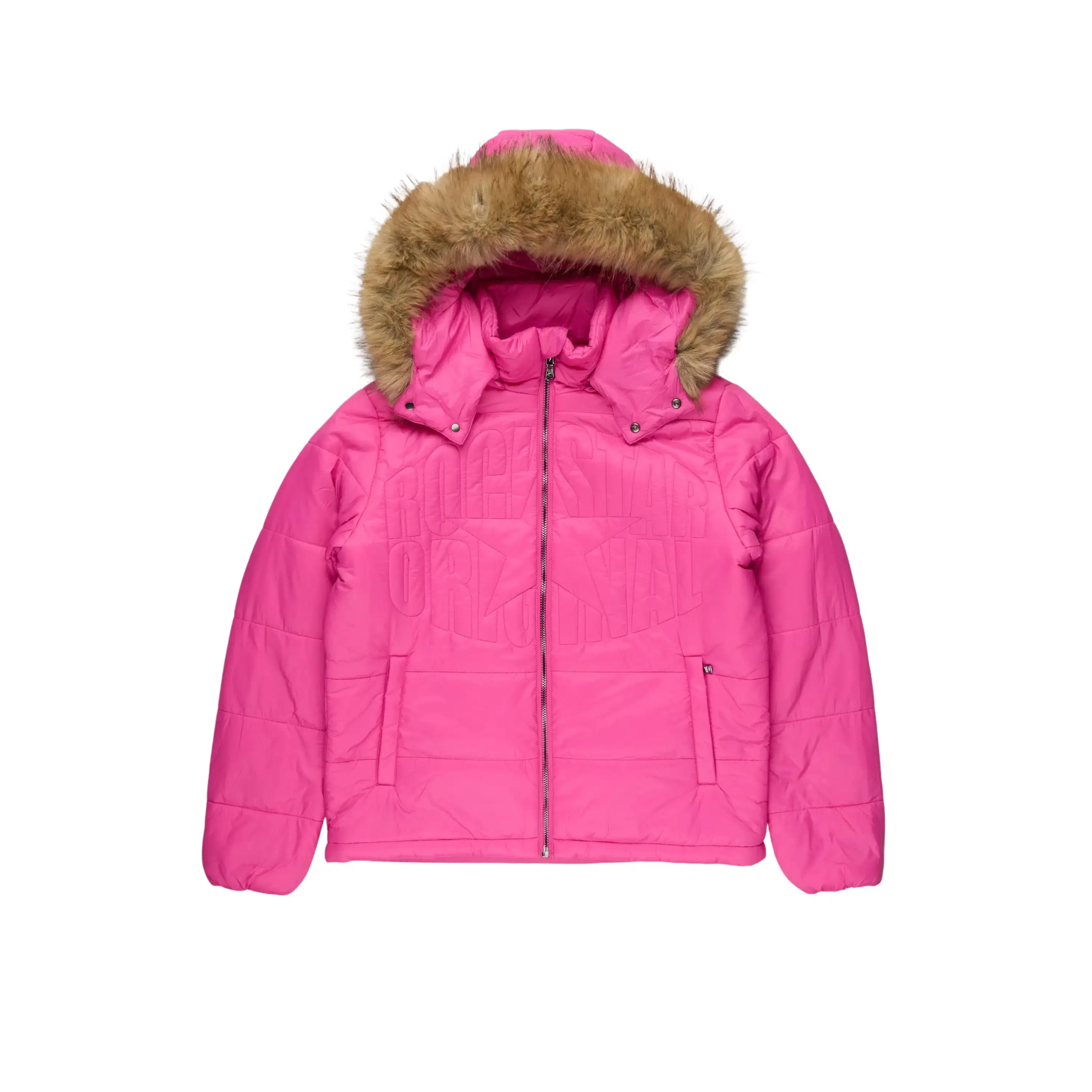 Marlona Hot Pink Oversized Puffer Jacket