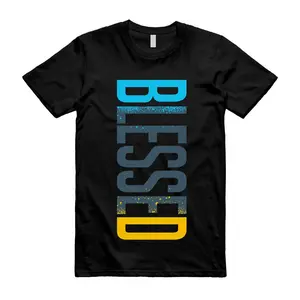 Unisex 11 Gamma Blue-Black Varsity Maize Yellow Short-Sleeve Yarn T-Shirt with Pocket, Matching VERTBLS Outfit