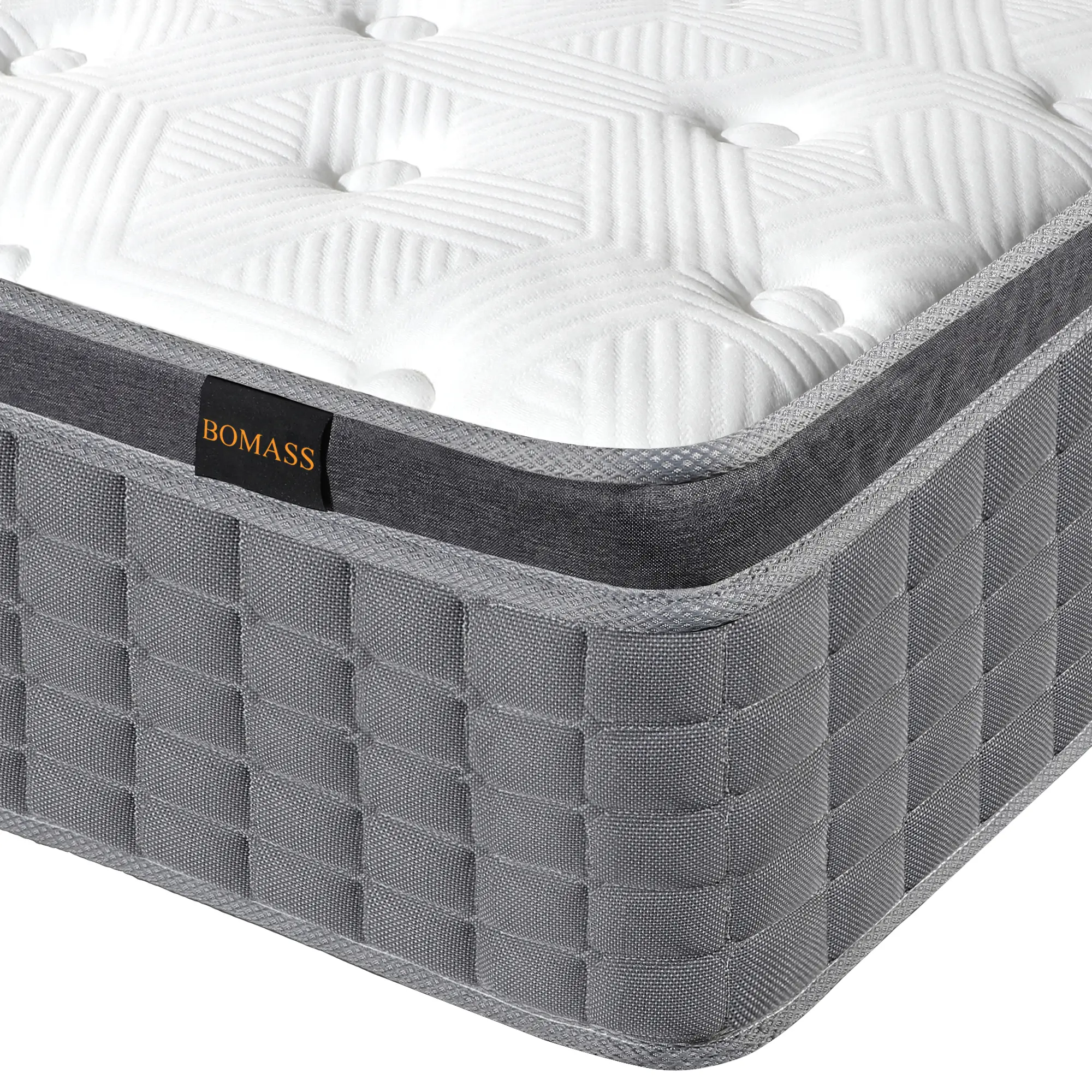 BOMASS 12" 14 Inch Twin Full Queen King Mattress, Hybrid Memory Foam Bed in a Box Medium Firmness,Pocket Spring + Zoned Support | Soft and Comfortable, Pressure Relief, CertiPUR-US Certified Coil sleep modern,dorm essentials,home decor