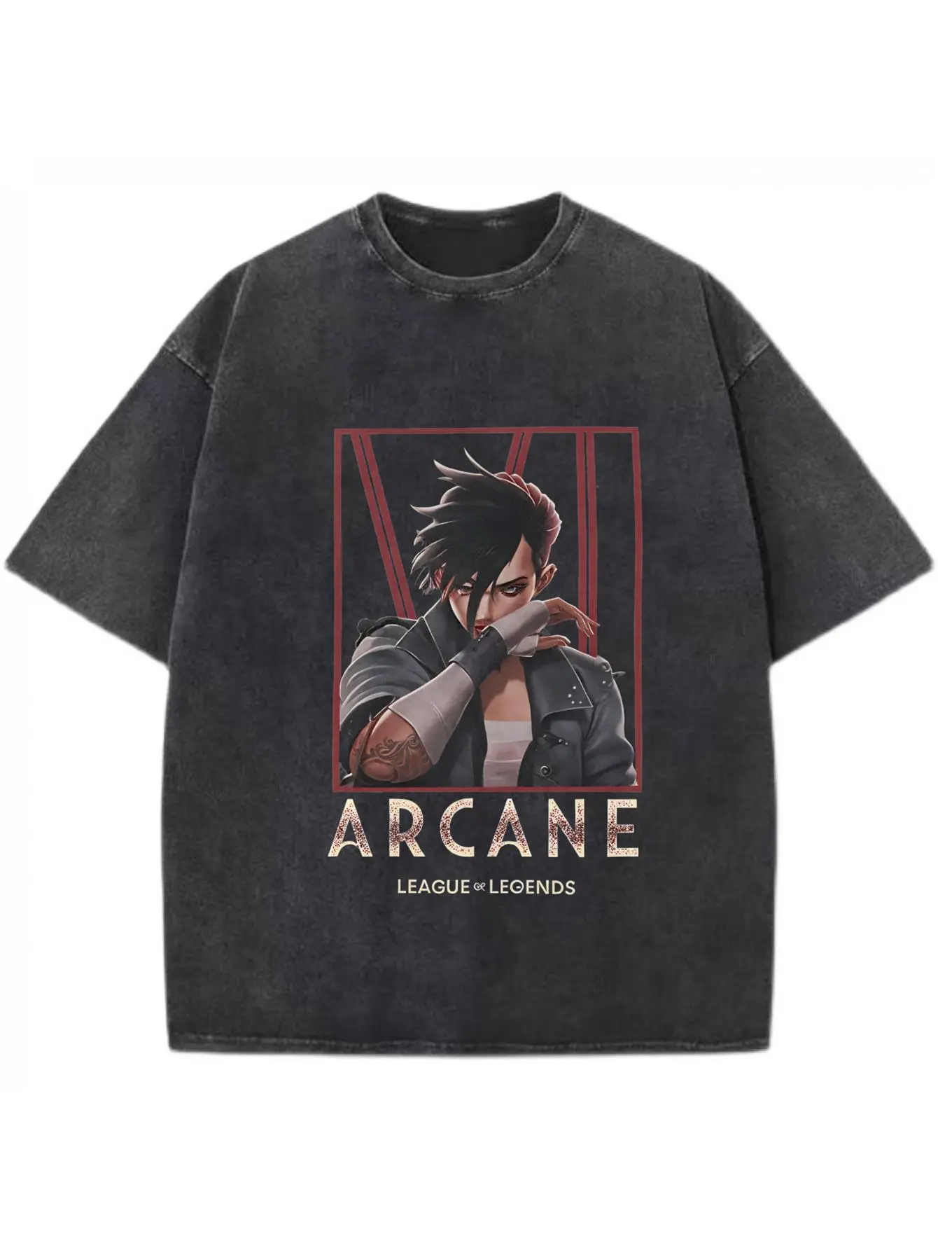 Men's Arcane Graphic T-shirt, Retro Distressed 100% Cotton Shortsleeve Menswear for Casual and Festive Wear, Tshirt, Top, Retro Vibes, Arcane Theme, All Seasons