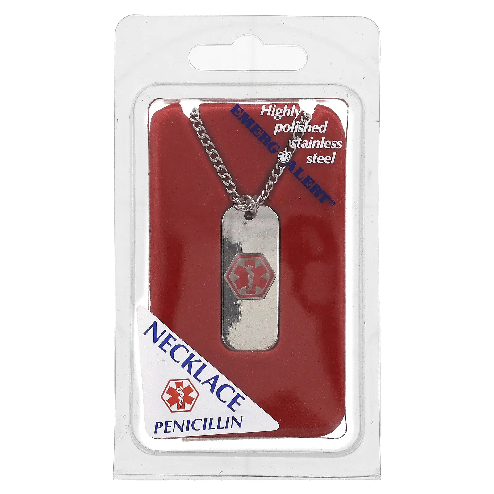 Emerge-Alert Allergy Necklace, Penicillin, 1 Count | HSA/FSA Eligible