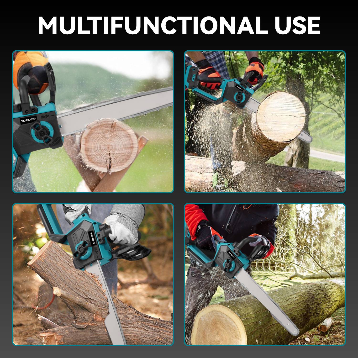 Yofidra 12 Inch 3000W Brushless Electric Chainsaw Logging Saw Pruning Woodworking Garden Power Tool For Makita 18V Battery Cutting Heavy Duty Portable Handle Multi-Function Cordless Pole Yofidra 12 Inch 3000W Brushless Electric Chainsaw Logging Saw Pruning Woodworking Garden Power Tool For Makita 18V Battery Cutting Heavy Duty Portable Handle Multi-Function Cordless Pole