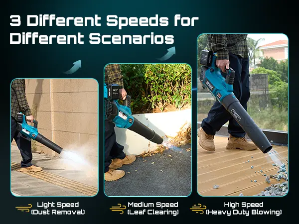 Powerful cordless blower airflow