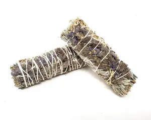 Blue Sage & Lavender Blend Smudge Stick ~3-4" - Protection, Cleansing & Peace Ritual Tool