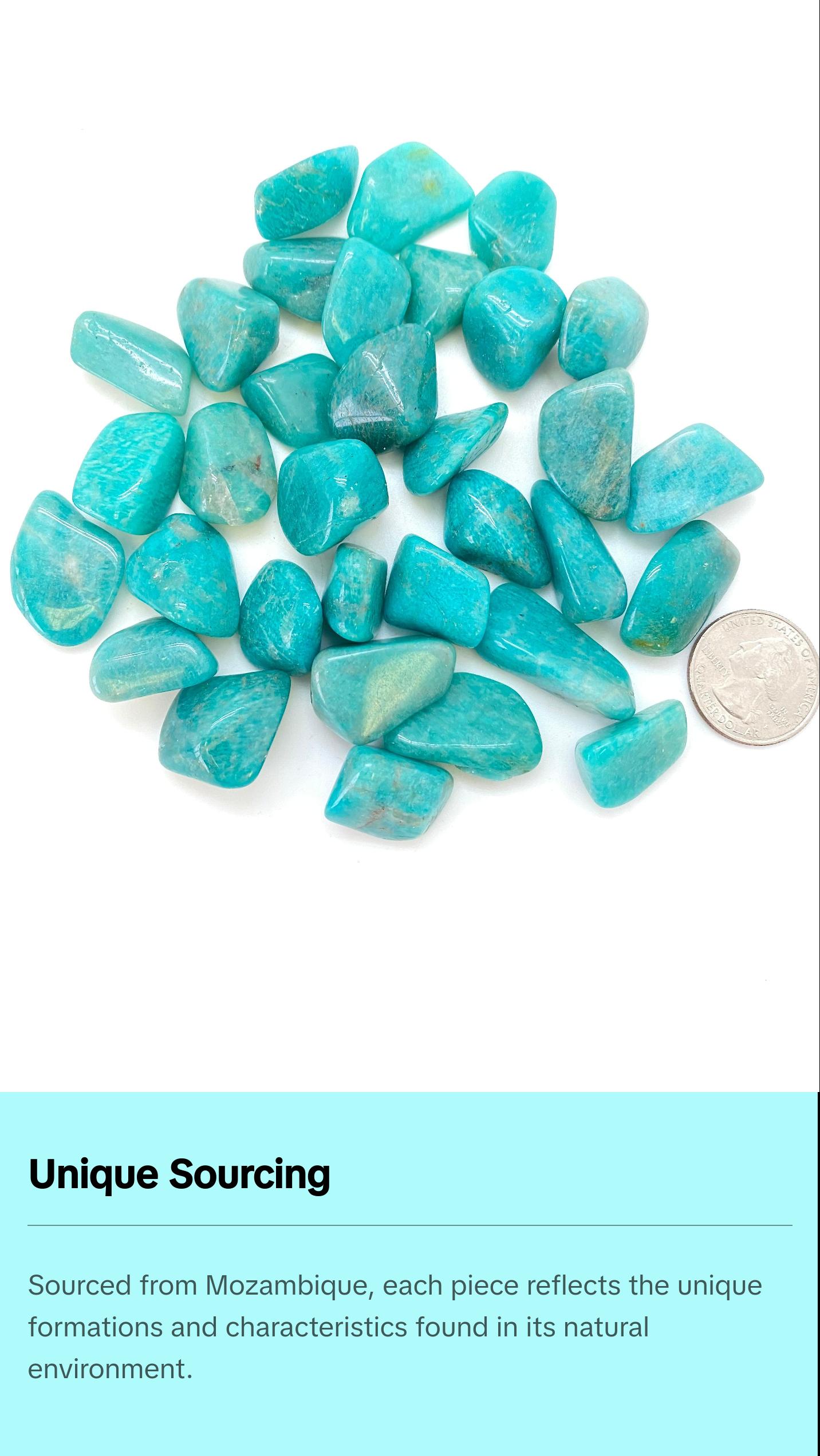 Amazonite Tumbled Stone - Polished Natural Amazonite Crystal