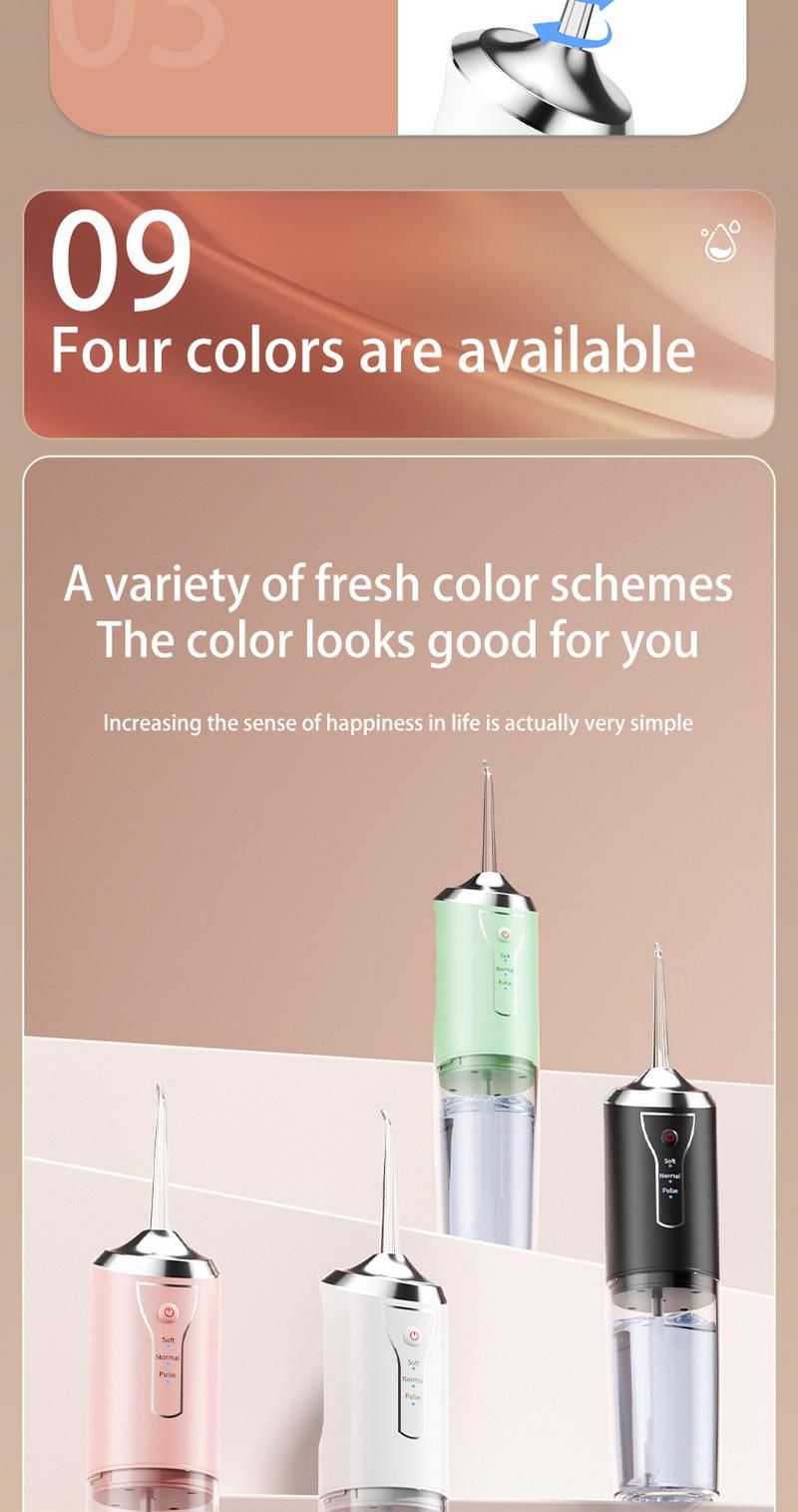 valentine gifts Rechargeable Water Flosser, Cordless DentalFlosser, Portable Oral Irrigator with 4 Counts JetTips, Waterproof Teeth Cleaner, 3 Modes Teeth~anina Toolfor Home & Travel #ToP Picks