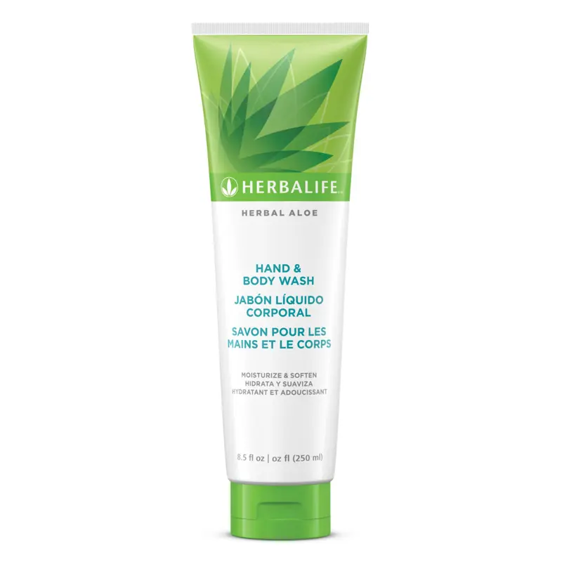 Herbalife Herbal Aloe Hand & Body Wash 250 mL Gentle Daily Cleanser Aloe Body Wash Hand Wash Daily Skin Care Sulfate Free Paraben Free Color Free Gentle Cleansing Formula Soft Fresh Skin Moisturizing Body Cleanser Aloe Cleanser
