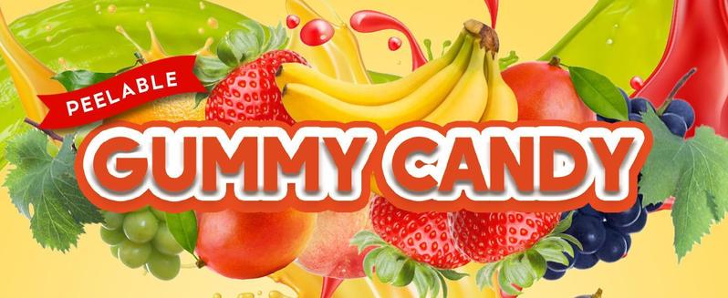 7 Friuts in 7 Packs Assorted Gummy Candies Individually Wrapped, Peelable Fruit-Shaped Gummies Candy made with Real Fruit Juice (≥30%), Chewy Peeling Candy Gummy Snacks Net 350g/12.35oz