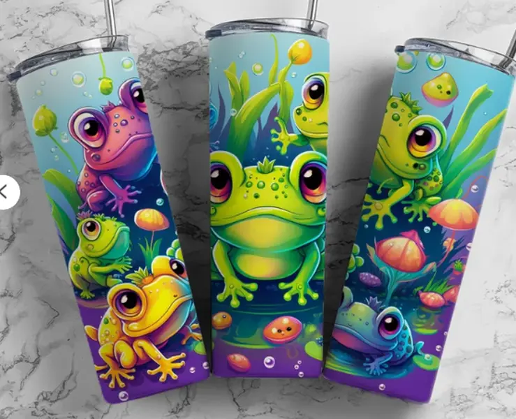 Frog 20oz tumbler Water Bottles Drinkware Bottle Lid Stainless Cup
