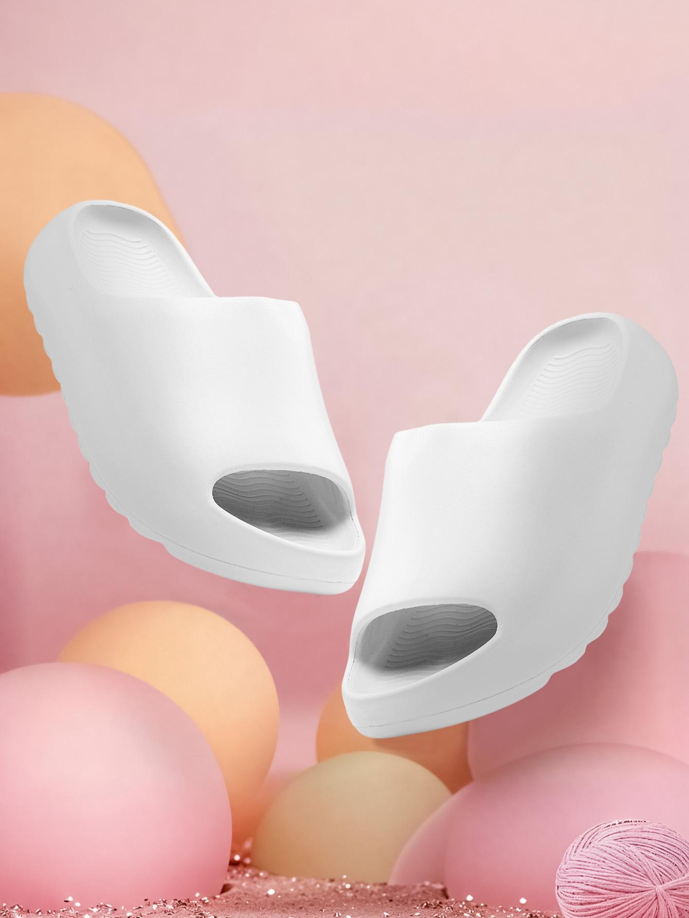 Lumubby Cloud Slides for Kids Lightweight Non-Slip EVA Pillow Slippers Open Toe Comfy Toddler Boys Girls Indoor Outdoor Beach Pool Slippers with Wave-Shaped Anti-Skid Sole