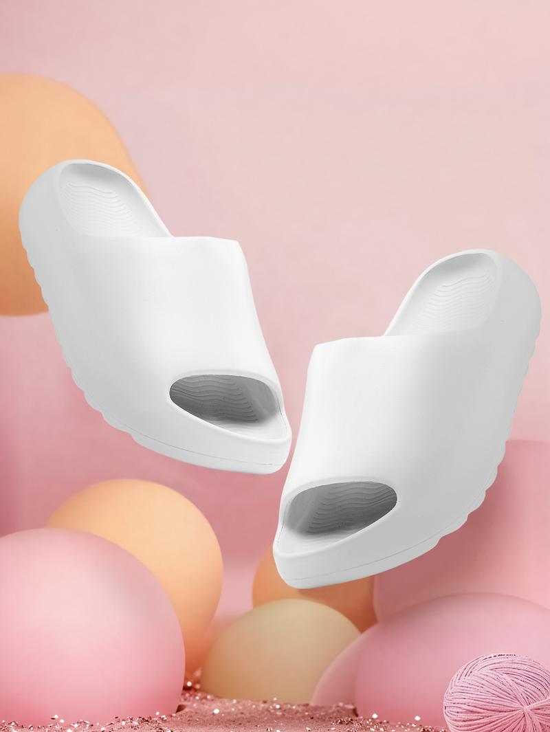 Lumubby Cloud Slides for Kids Lightweight Non-Slip EVA Pillow Slippers Open Toe Comfy Toddler Boys Girls Indoor Outdoor Beach Pool Slippers with Wave-Shaped Anti-Skid Sole