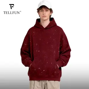 TELLFUN  Y2K Sequined Pullover Hoodie - Fashionable Casual Long-Sleeved Menswear Top with Pockets, Loose-Fitting Y2K Galaxy Sweatshirt for Autumn & Winter